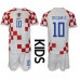 Billige Kroatia Luka Modric #10 Hjemmetrøye Barn VM 2022 Kortermet (+ korte bukser)